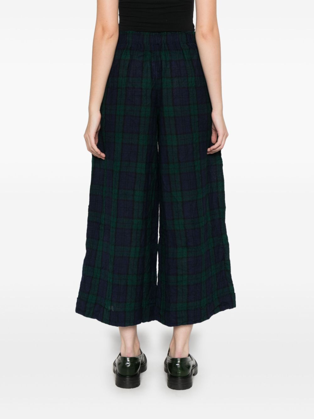 Shop Daniela Gregis Tartan Trousers In Green