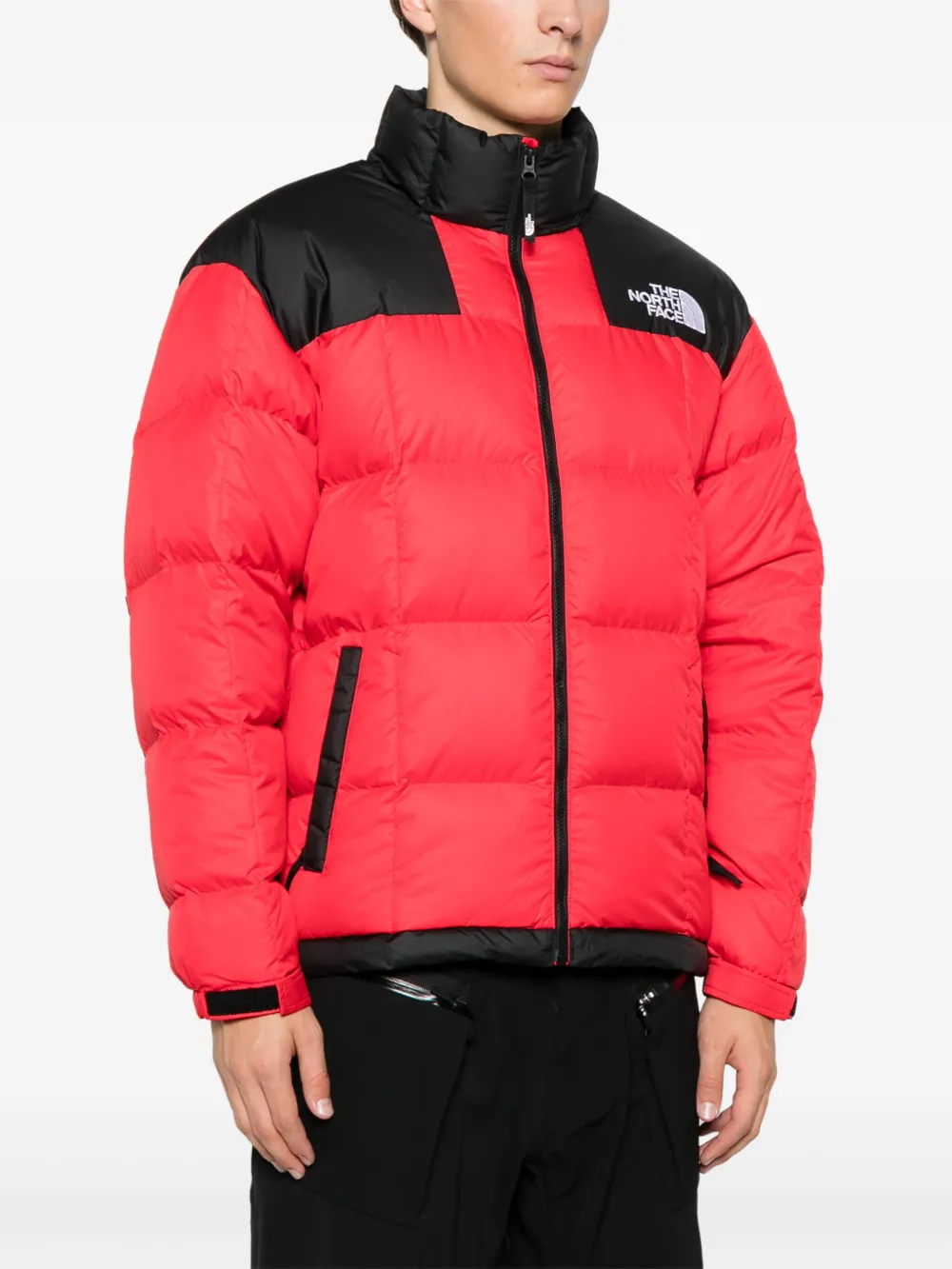 North face windbreaker red best sale