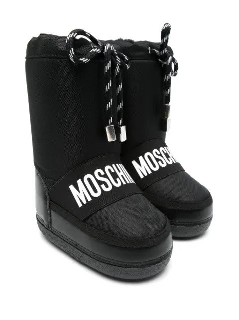 Moschino Kids logo-print boots 