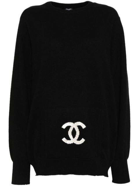 CHANEL 1994 logo-jacquard jumper Women