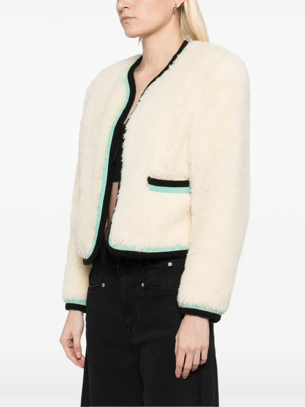 Pre-owned Chanel 1994 Long-sleeved Fur Jacket In Neutrals