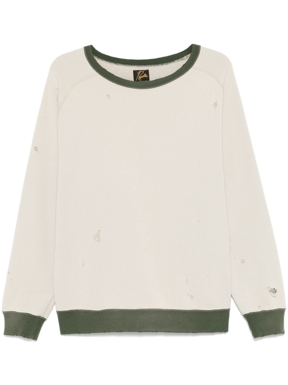 Shop Needles Ripped Sweatshirts In Neutrals