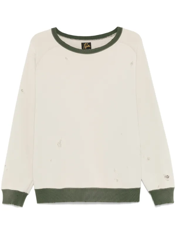 Needles Ripped Sweatshirts | Neutrals | FARFETCH BH