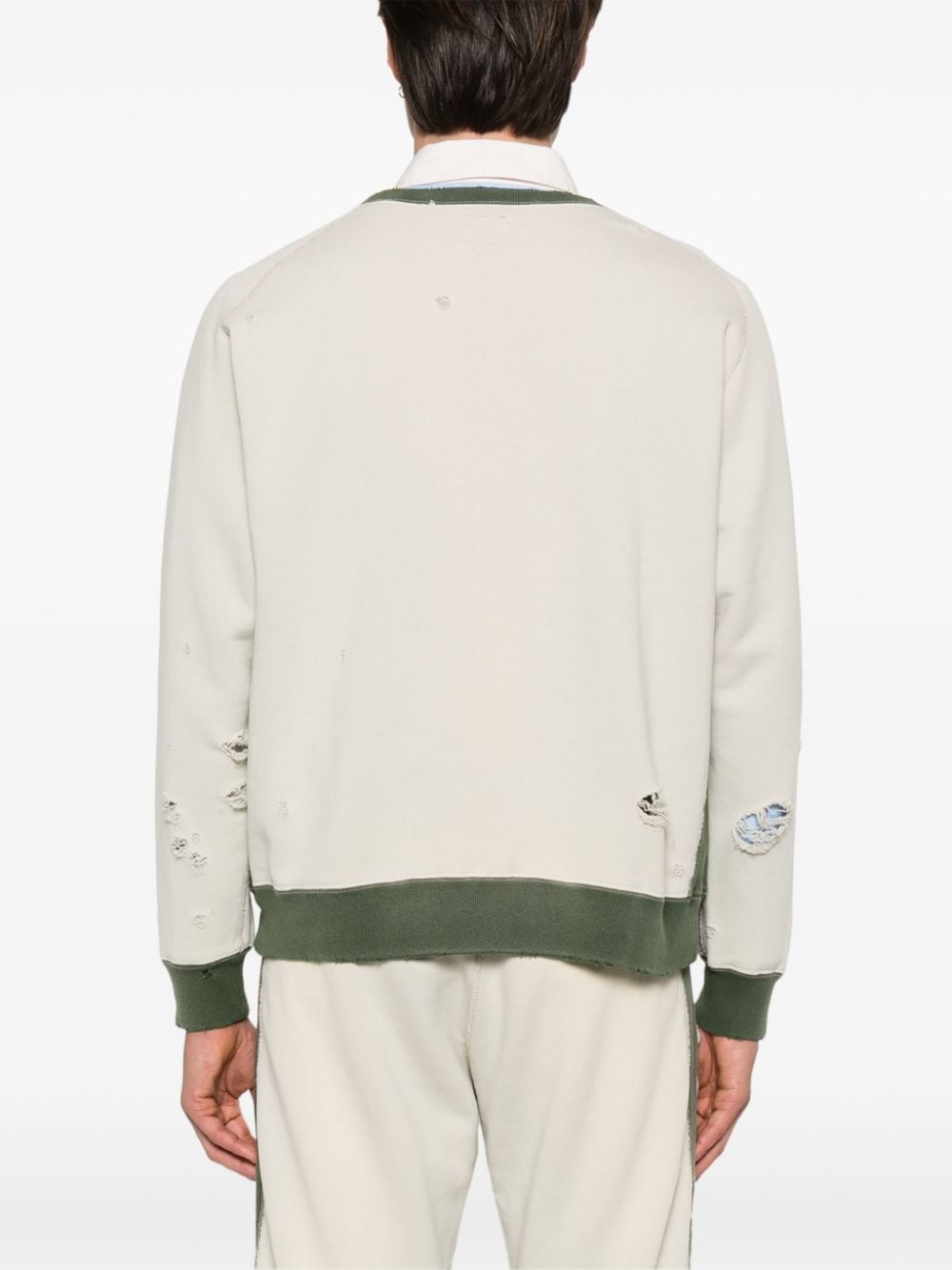 Shop Needles Ripped Sweatshirts In Neutrals