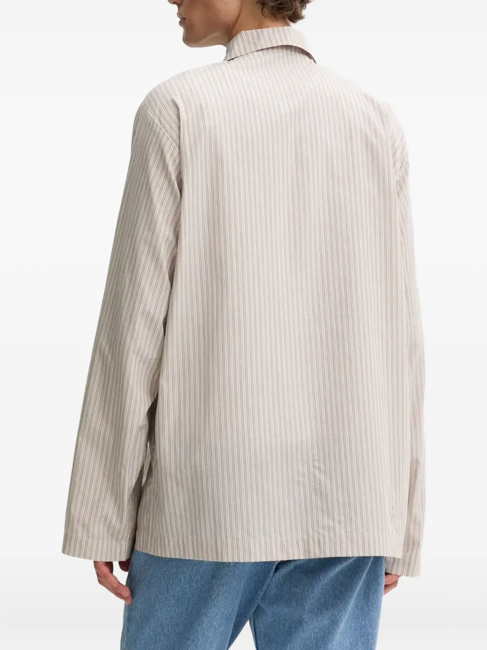 Nanushka Overhemd met geborduurd logo Beige