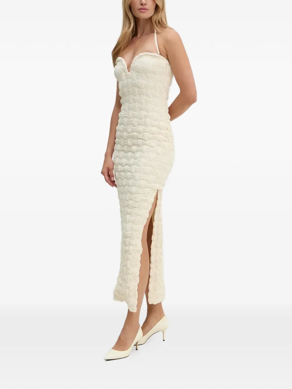 Textured Halterneck Dress
