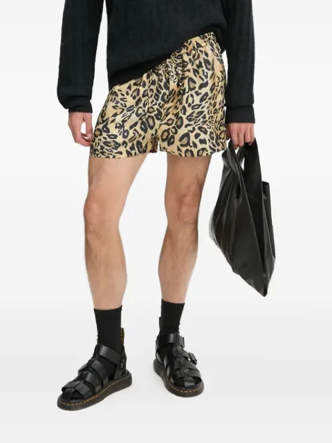 Nanushka leopard-print silk shorts