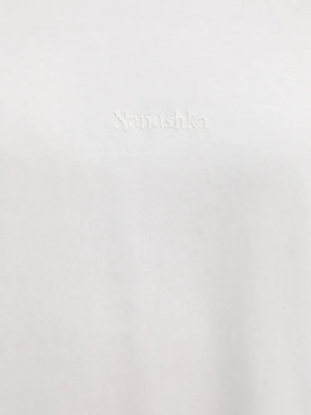 Nanushka T-shirt met geborduurd logo Wit