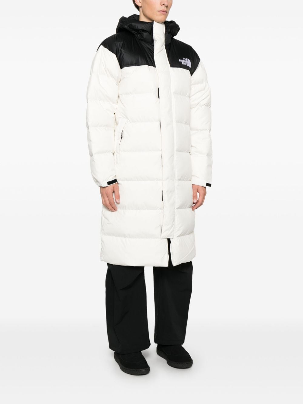 Shop The North Face Nuptse Coat In White