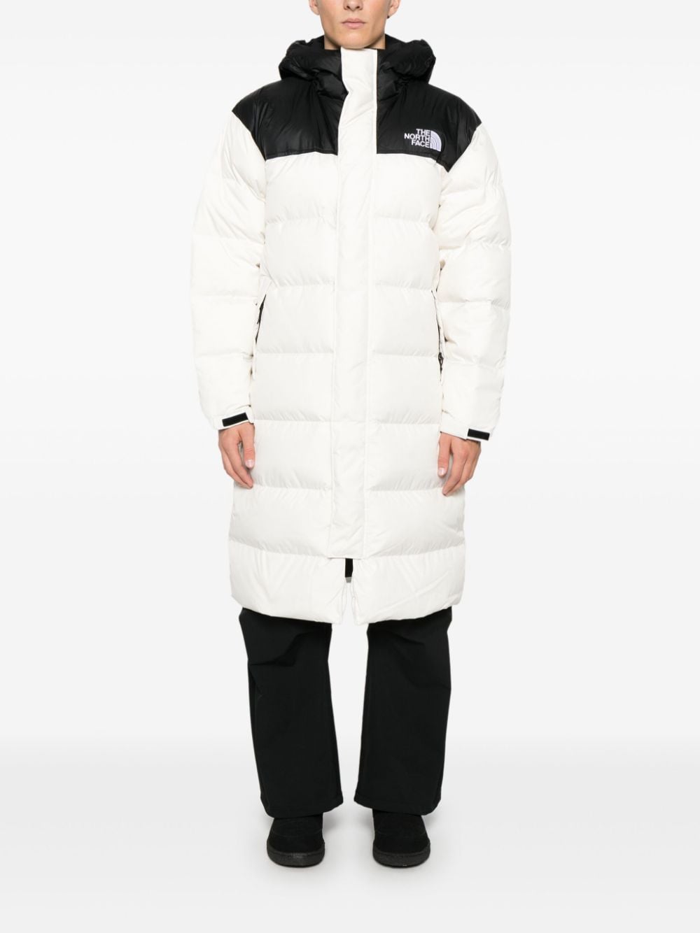 Shop The North Face Nuptse Coat In White