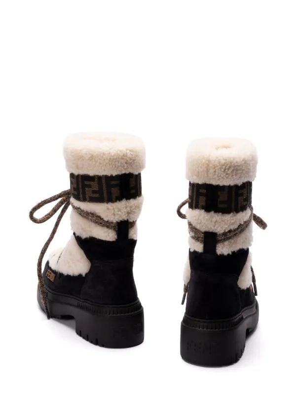 Fendi shearling boots best sale