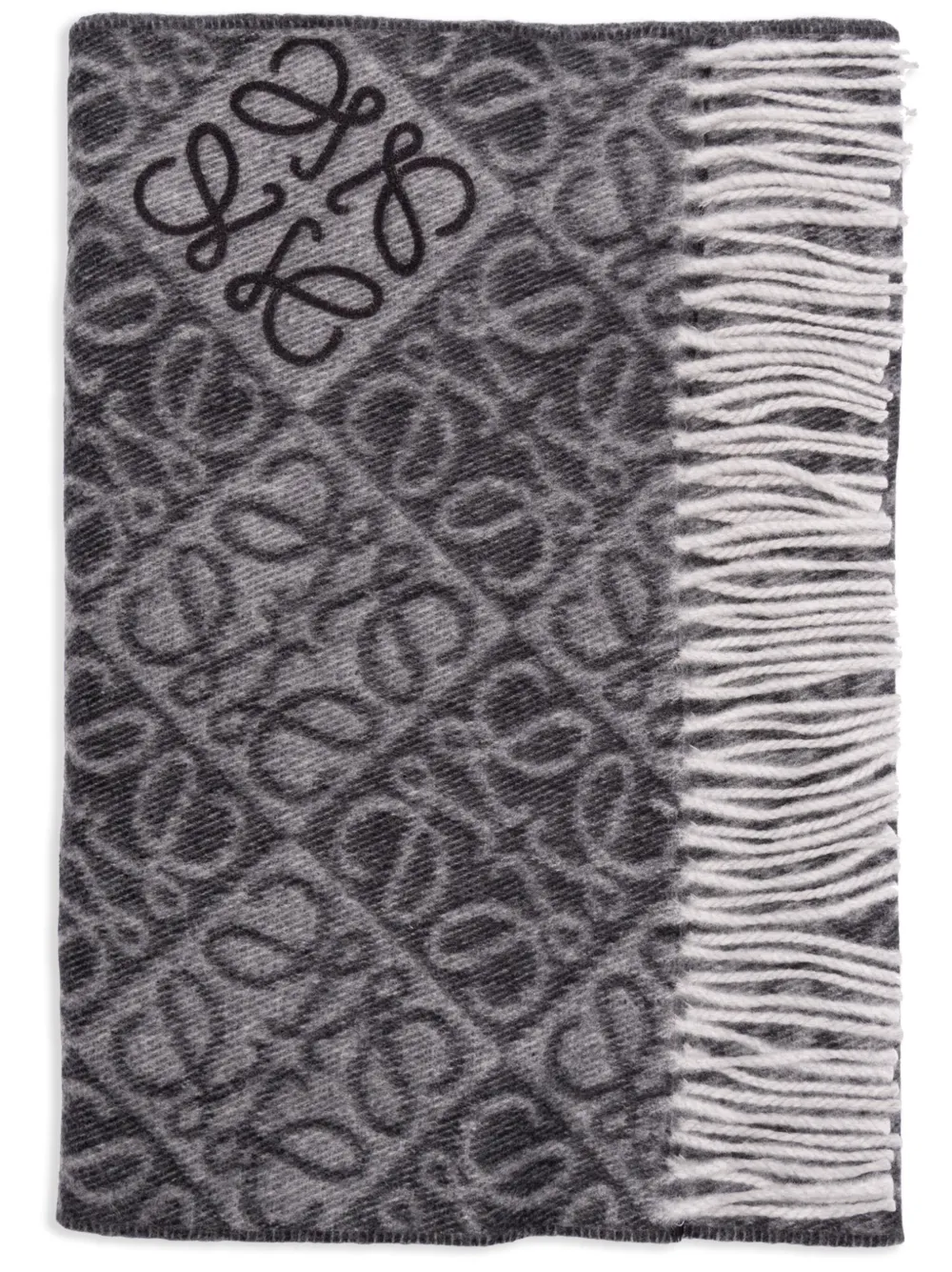 Loewe Anagram Scarf In Grey