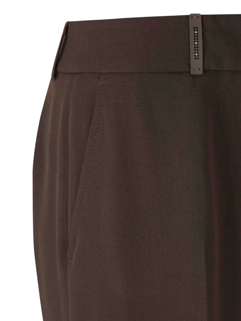 Shop Peserico Tailored Trousers In Brown