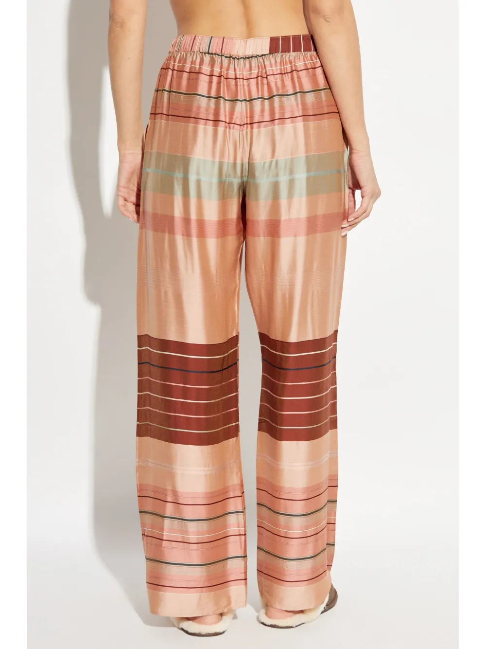 HANRO ELASTICATED-WAISTBAND STRIPED PAJAMA PANTS