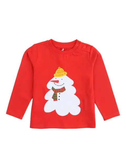 Stella McCartney Kids snowman-print long-sleeve T-shirt