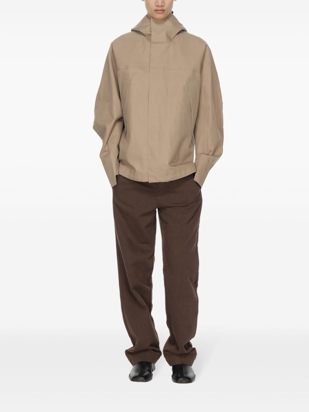 Shop Lemaire Soft Technical Jacket In 中性色