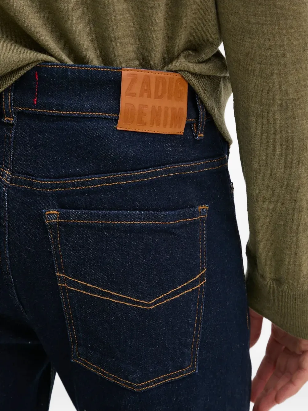 Zadig&Voltaire Slim-fit jeans met logoplakkaat Blauw