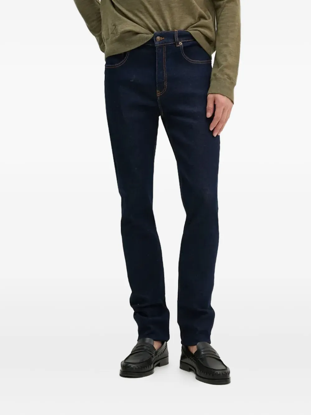 Zadig&Voltaire Slim-fit jeans met logoplakkaat Blauw