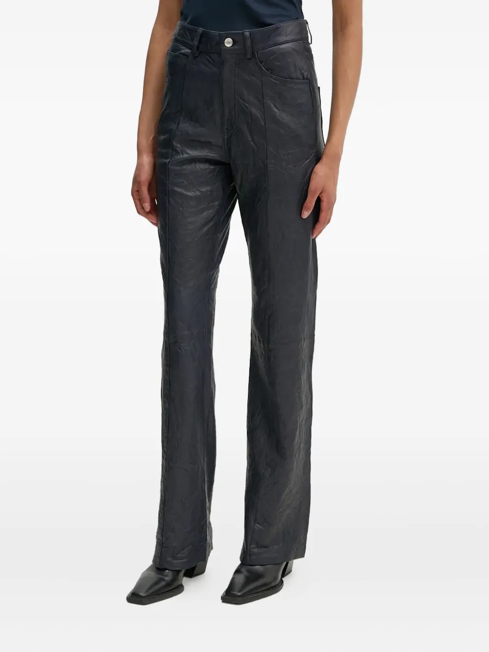 Zadig&Voltaire Evy leren broek Blauw