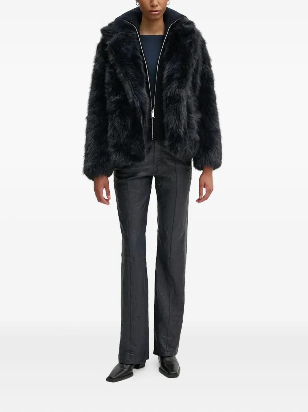 Zadig&Voltaire Evy leren broek - Blauw