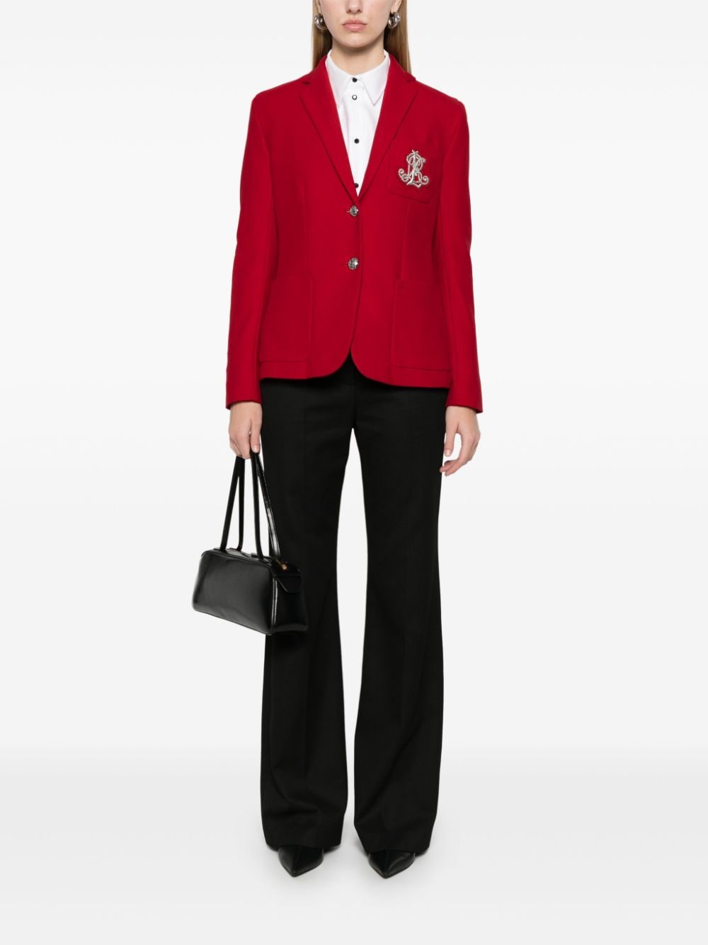 Lauren Ralph Lauren Blazer met logopatch - Rood