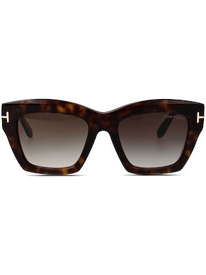 TOM FORD ブラウン スクエア サングラス TOM FORD スクエアフレーム サングラス | ブラウン | FARFETCH JP