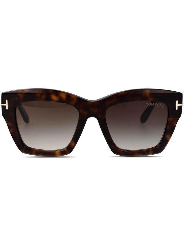 TOM FORD Eyewear スクエアフレーム サングラス | ブラウン | FARFETCH JP