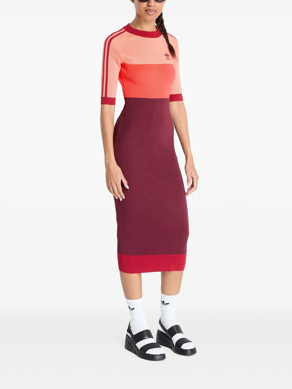 adidas x Ksenia Schnaider midi dress | Red | Image 1