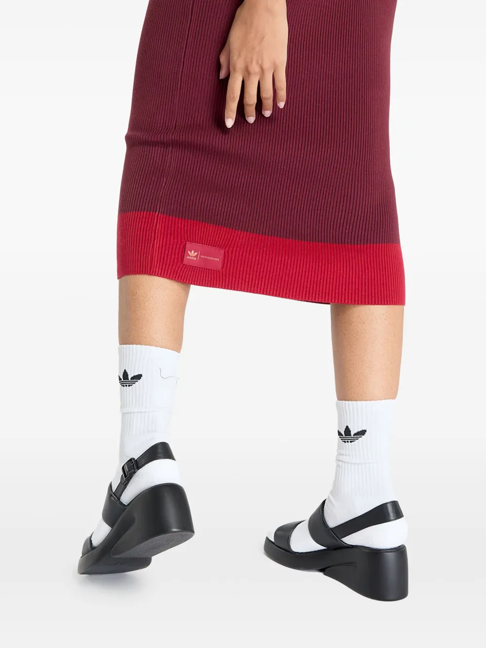 adidas x Ksenia Schnaider midi-jurk Rood