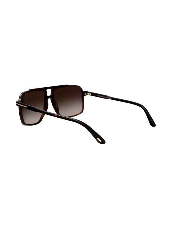 TOM FORD オーバーサイズサングラス TOM FORD Eyewear オーバーサイズフレーム サングラス | ブラック