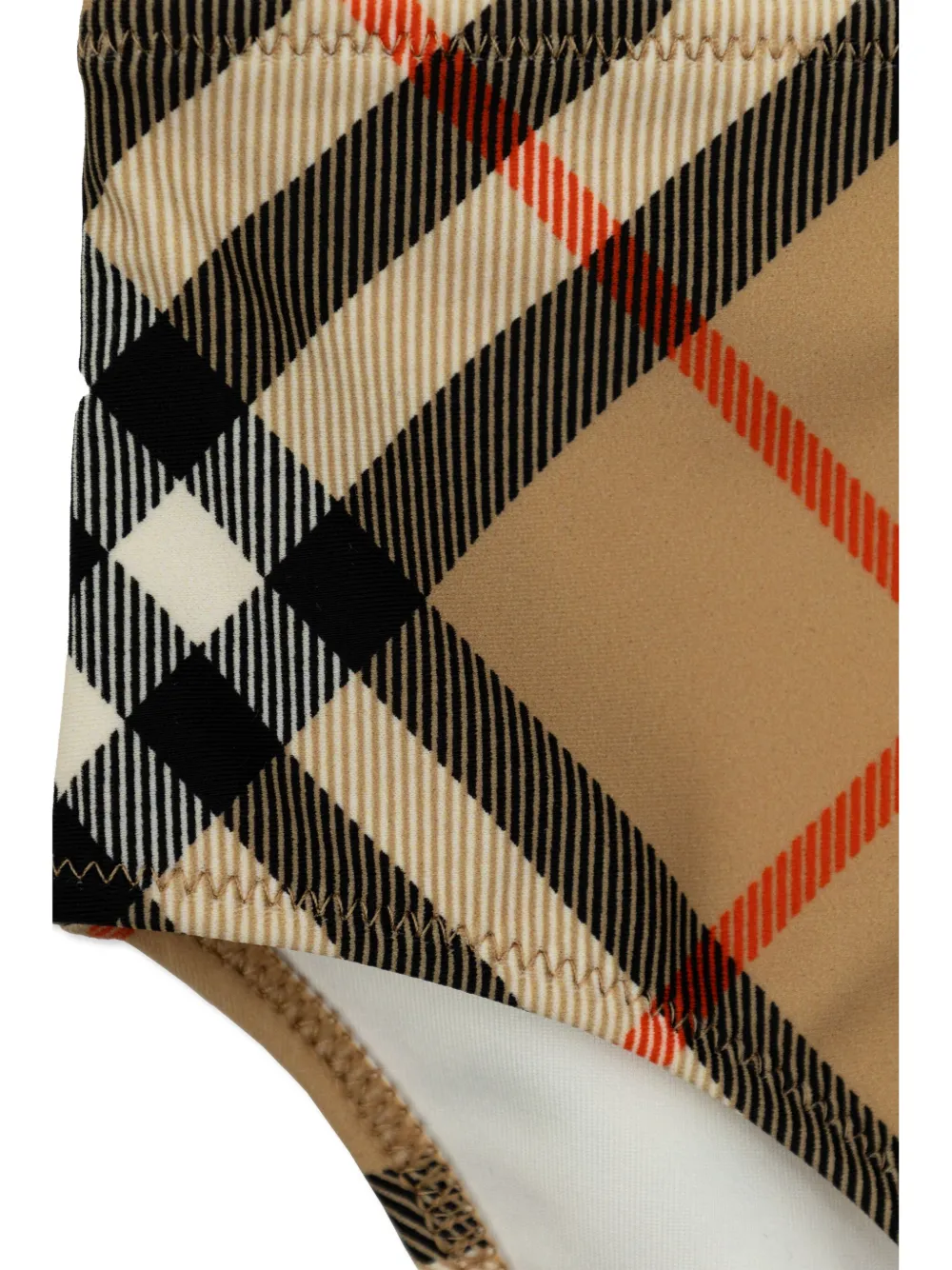 Shop Burberry Nova-check Bikini In Neutrals