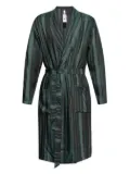 Hanro striped robe - Green