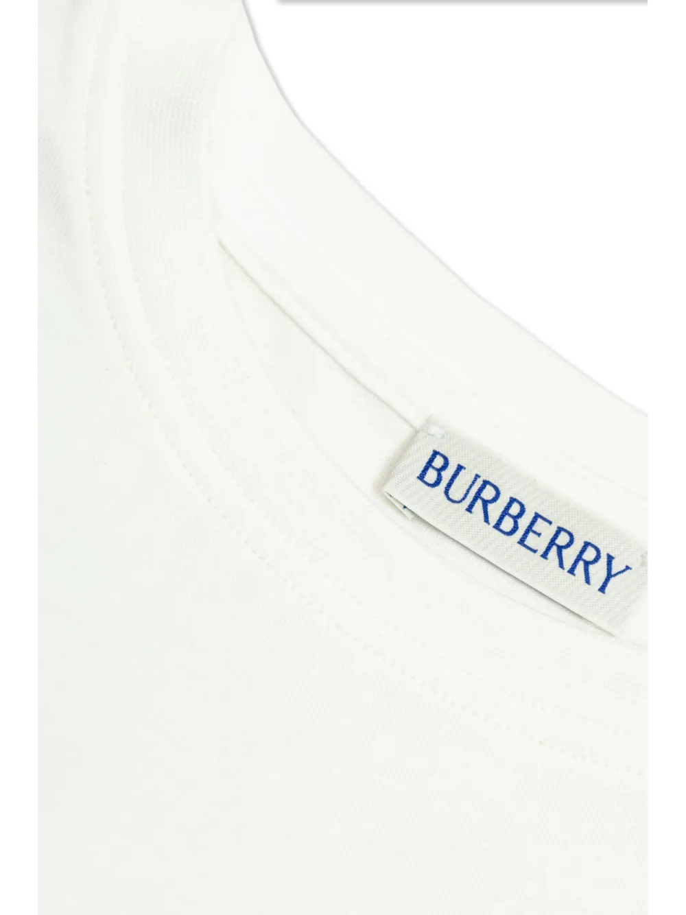 Burberry Kids Geruit katoenen T-shirt Wit