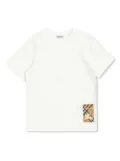 Burberry Kids check-tag cotton T-shirt - White