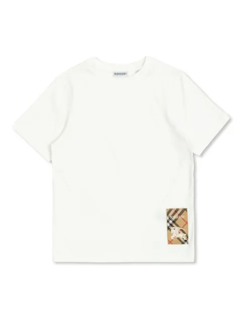 Burberry Kids チェックタグ Tシャツ