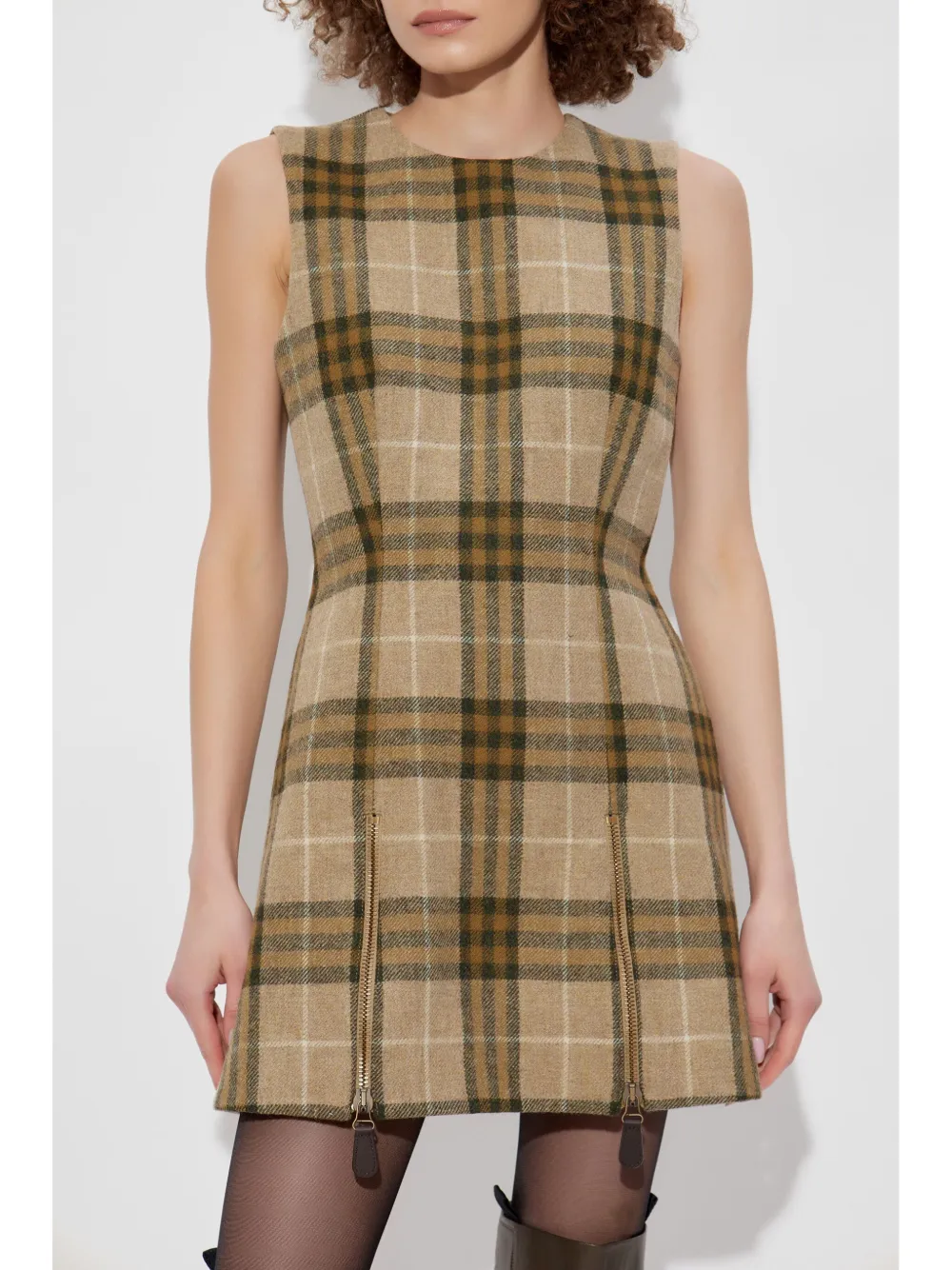 Affordable Burberry checked mini dress Women