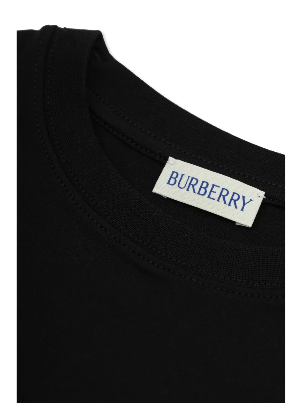 Burberry Kids Katoenen T-shirt Zwart