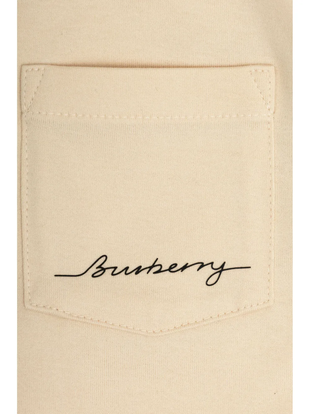 Burberry Kids Katoenen T-shirt met logoprint Beige