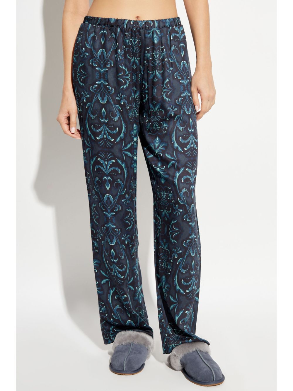 HANRO GRAPHIC-PRINT ELASTICATED-WAISTBAND PAJAMA PANTS 