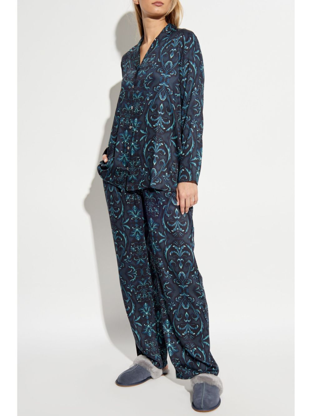 HANRO GRAPHIC-PRINT ELASTICATED-WAISTBAND PAJAMA PANTS 