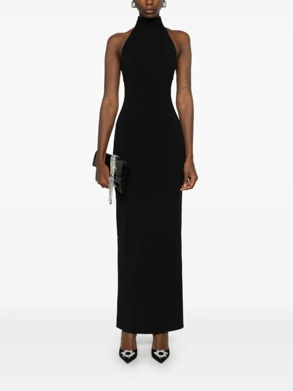 SOLACE LONDON ホルターネック ガウン ドレス Solace London Inaya マキシドレス | ブラック | FARFETCH JP