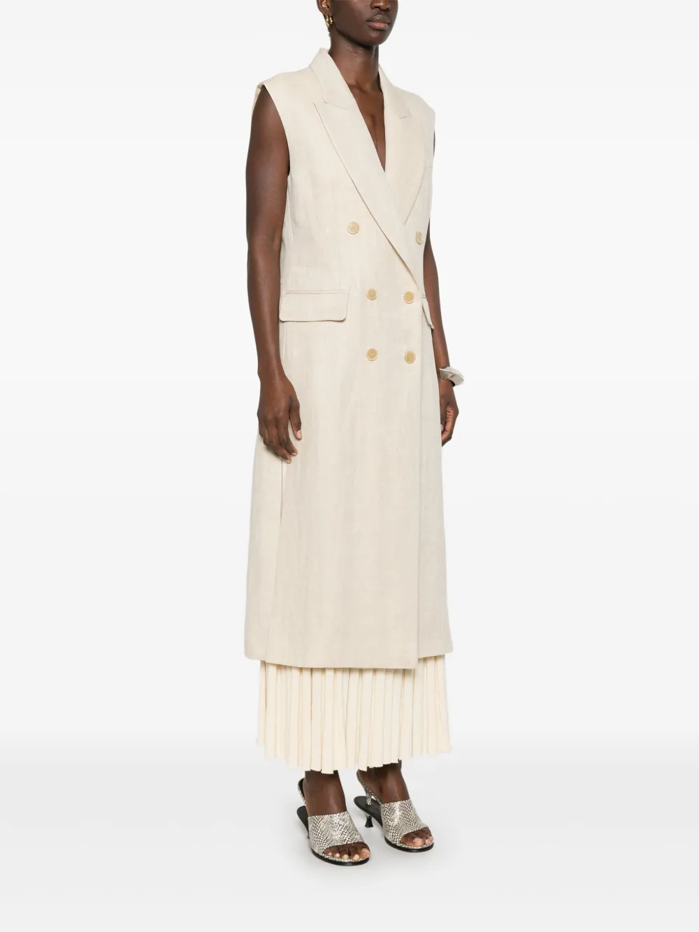 P.A.R.O.S.H. Linnen jas Beige