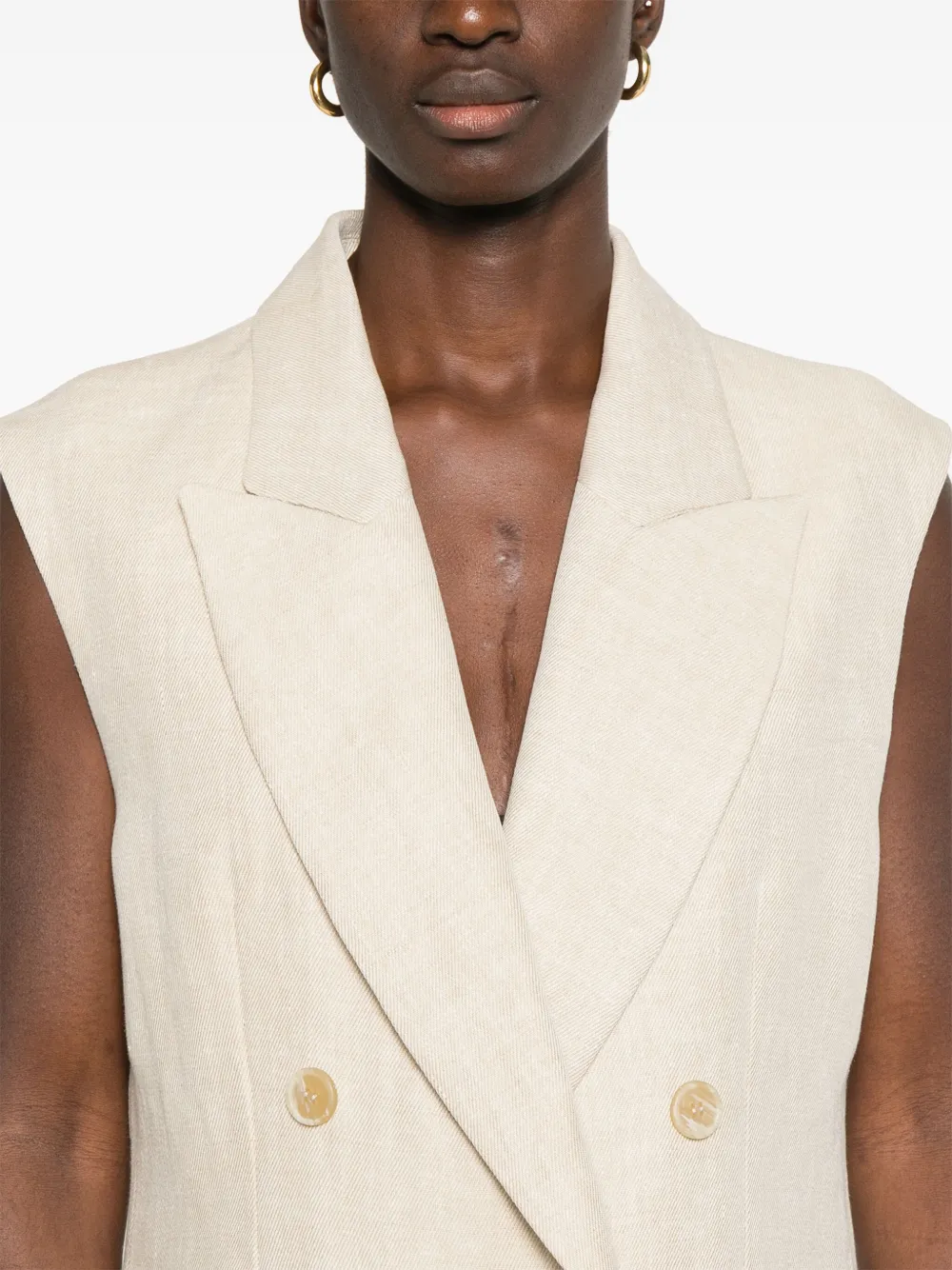 P.A.R.O.S.H. Linnen jas Beige