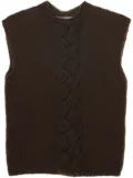 LEMAIRE cable-knit vest - Brown