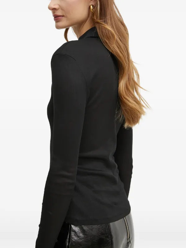ピョル(⁎ᴗ͈ˬᴗ͈⁎) PINKO long-sleeve polo-collar Body | Black | FARFETCH