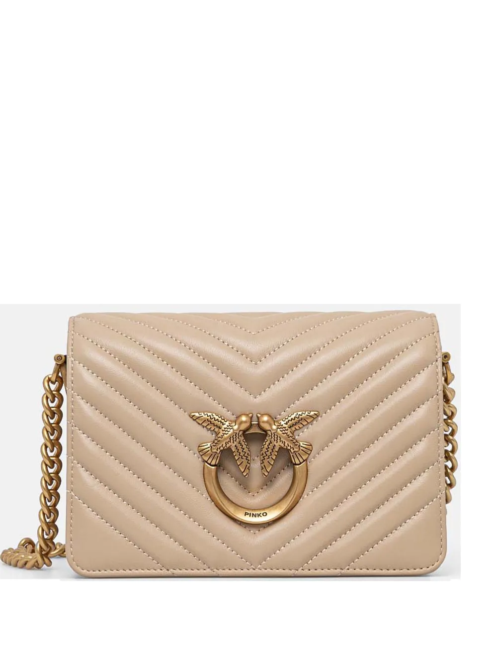 PINKO mini Love Click cross body bag - Marrone