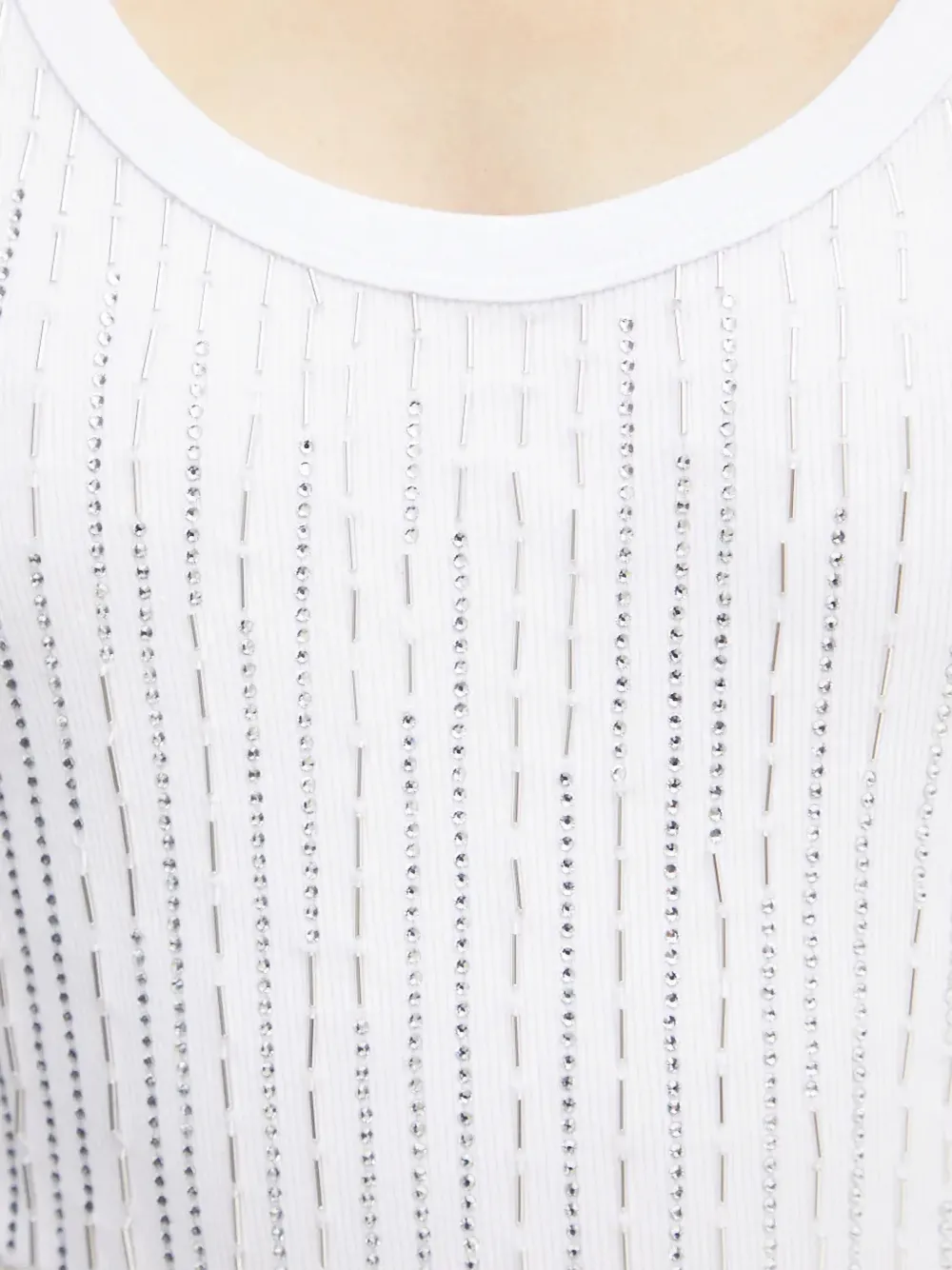 Pinko Sequin-embellished Tank Top In White