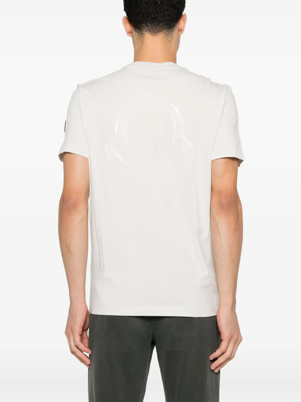 Moncler T-shirt met logoprint Grijs