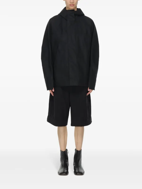 【関税込み】LEMAIRE ブラック ルーズフィット ジャケット LEMAIRE Soft Technical ジャケット | ブラック | FARFETCH JP