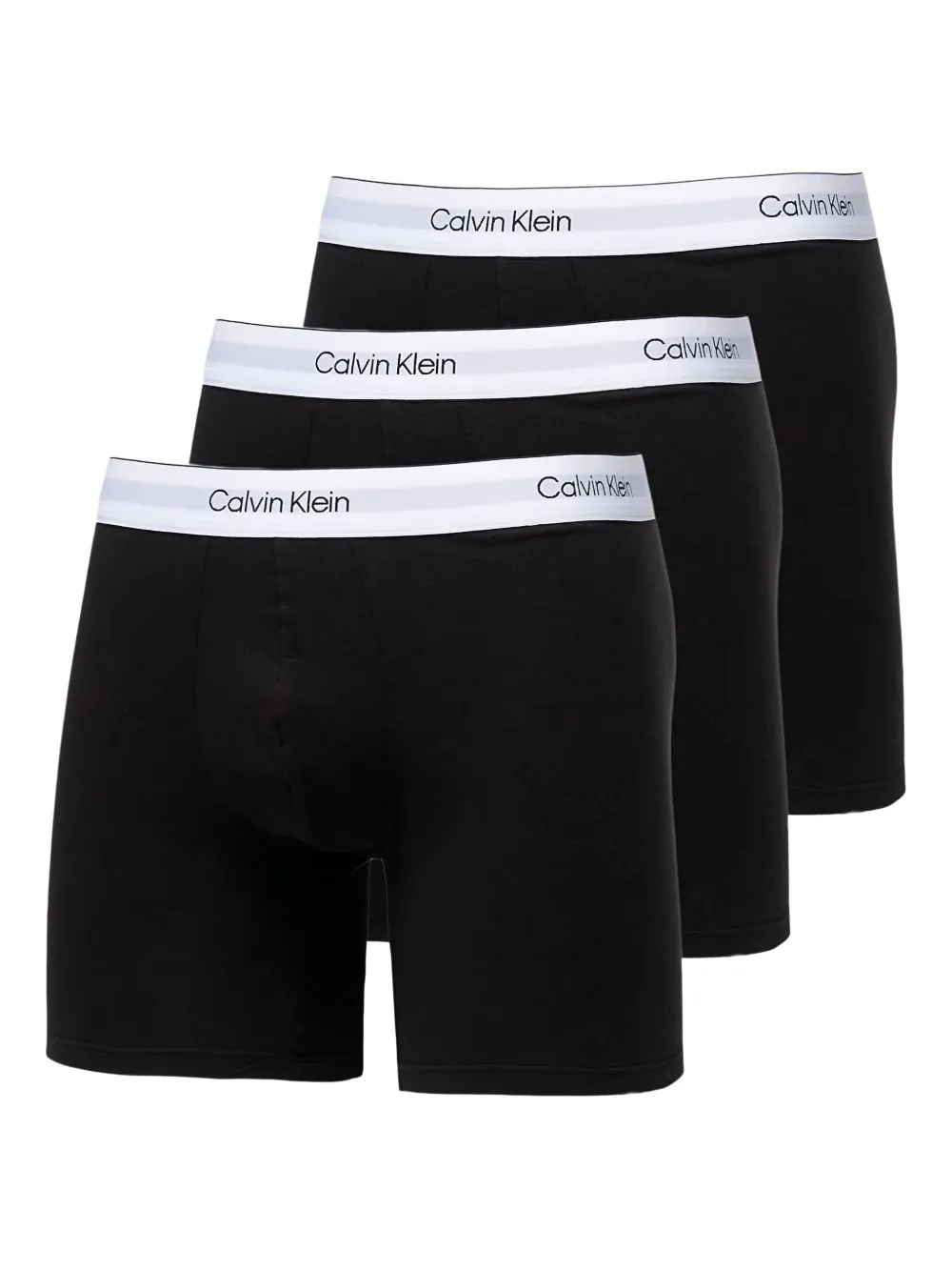 Calvin Klein Drie boxershorts met logoband Zwart